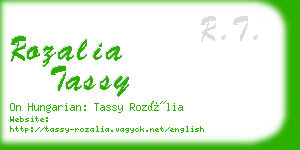 rozalia tassy business card